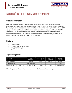 Epibond 1544-1 A-82/D 环氧胶粘剂